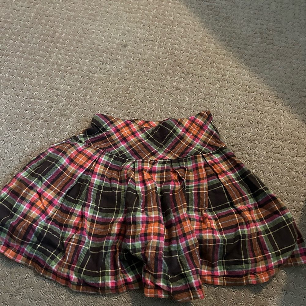 Gymboree Multicolor Plaid Skater Skirt